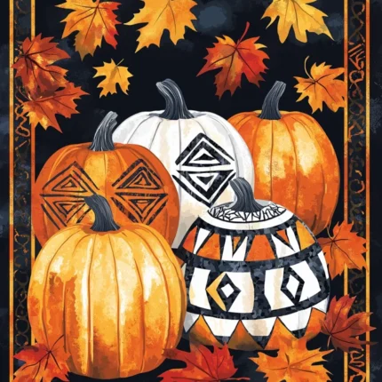 • Harvest Pumpkin Panel – Fall & Halloween Collection