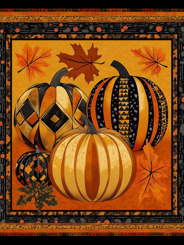 Tribal Pumpkin Panel