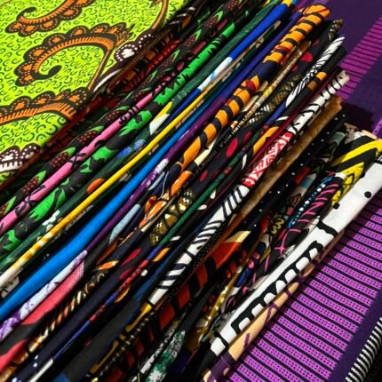 30-Piece African Wax Print Fat Quarter Bundle – 100% Cotton (Assorted Prints)