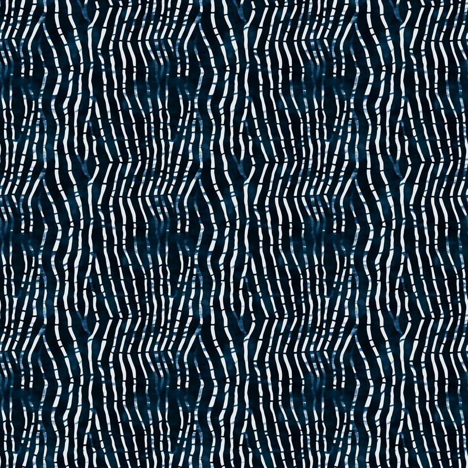 Threaded Indigo Waves