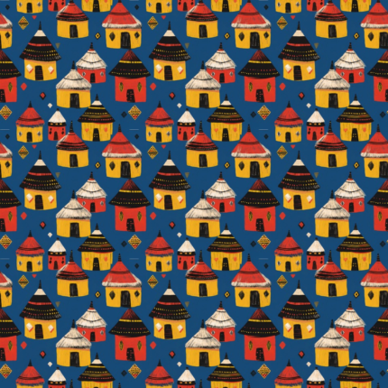 Village Rhythms Fabric by Motherland Fabrics