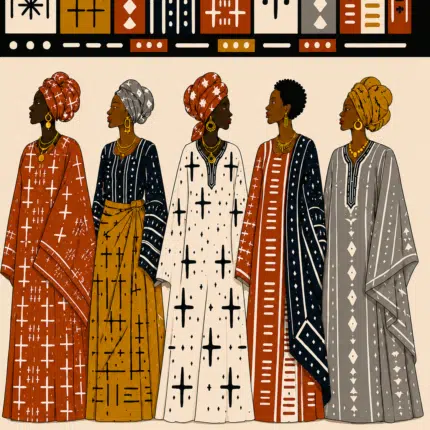Mudcloth Sisters – African Women Cotton Fabric 11